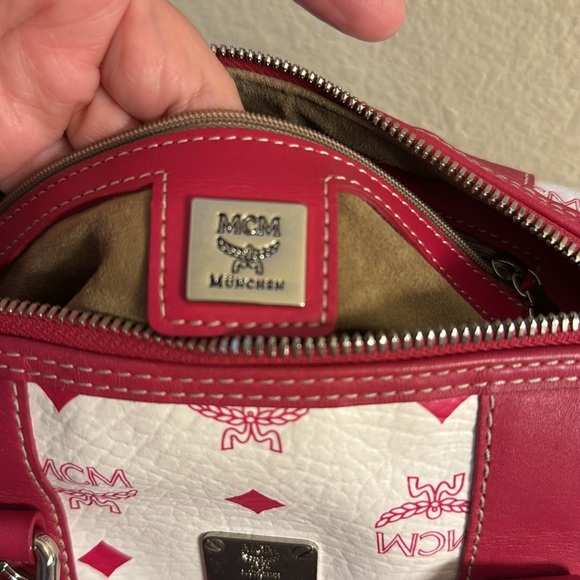 MCM Authentic mini pink white bag Boston - Picture 16 of 16